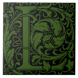 Carta Monogramada com Letra L de William Morris Gr
