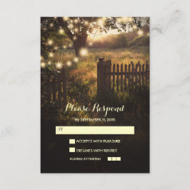 carta noturna de casamento romântico RSVP