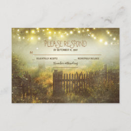 carta noturna de casamento romântico RSVP