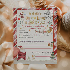 Carta Oficial do Polo Norte Personalizada para Pap