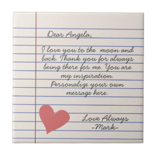 Carta ou mensagem de amor manuscrita do notebook