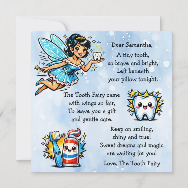 Carta Personalizada da Fada dos Dentes (Frente)