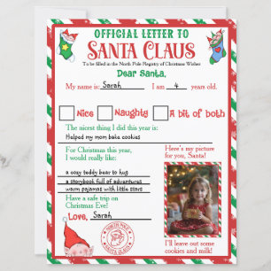 Carta Personalizada de Foto para o Papai Noel