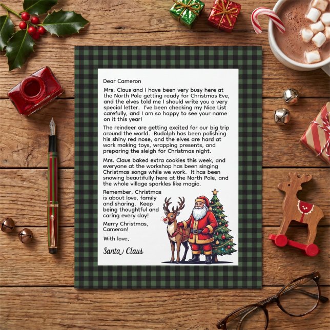 Carta Personalizada de Natal do Papai Noel com Xad (Criador carregado)