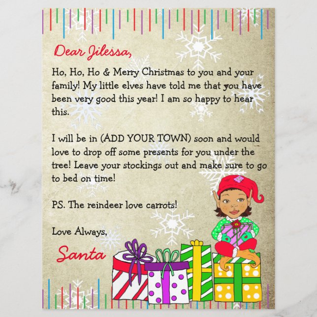 Carta Personalizada de Papai Noel (Frente)