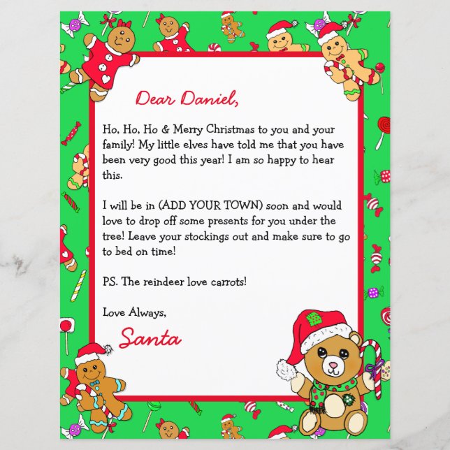 Carta Personalizada de Papai Noel (Frente)