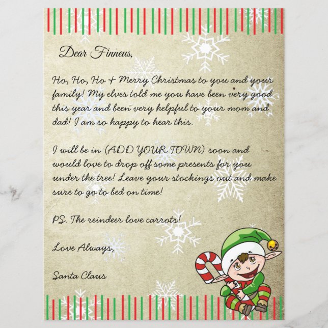 Carta Personalizada de Papai Noel (Frente)
