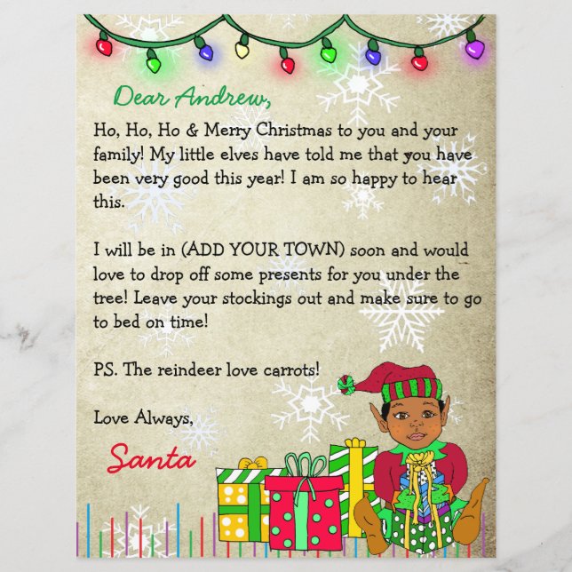 Carta Personalizada de Papai Noel (Frente)