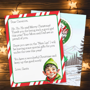 Carta Personalizada de Papai Noel para Crianças