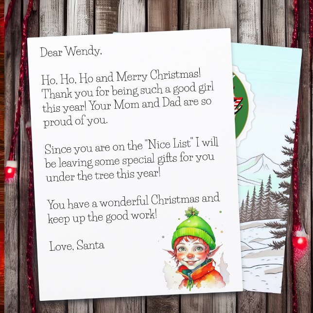 Carta Personalizada de Papai Noel para Crianças (Criador carregado)