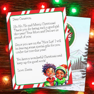 Carta Personalizada de Papai Noel para Crianças