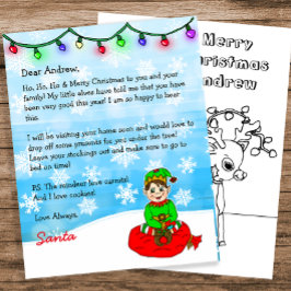 Carta Personalizada de Papais noeis + Página de Co