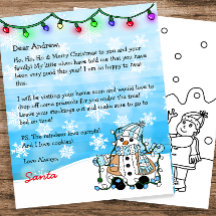 Carta Personalizada de Papais noeis + Página de Co