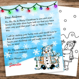 Carta Personalizada de Papais noeis + Página de Co