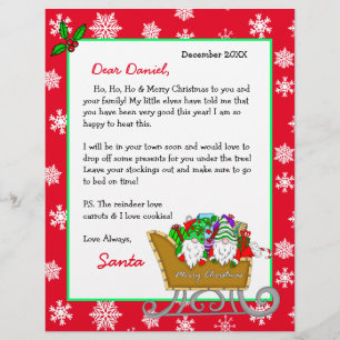 Carta Personalizada de Papais noeis para Crianças