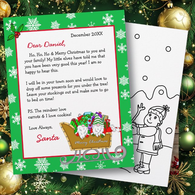 Carta Personalizada de Papais noeis para Crianças (Criador carregado)