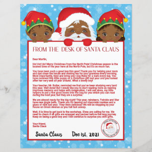 Carta Personalizada do Pai Natal Negro