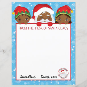 Carta Personalizada do Pai Natal Negro