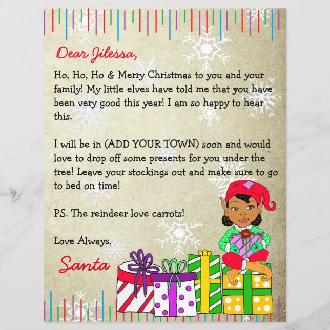 Carta Personalizada do Papai Noel (Frente)