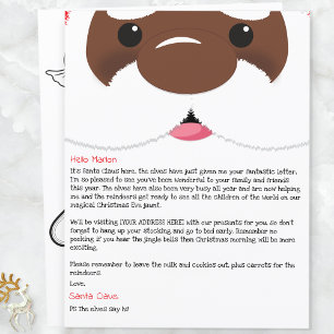 Carta Personalizada do Papai Noel Afro-Americano