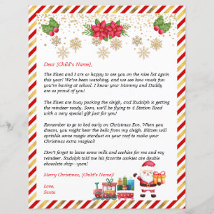 Carta Personalizada do Papai Noel para Presentes d