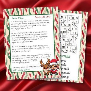 Carta Personalizada Fofa do Papai Noel Caça-Pala