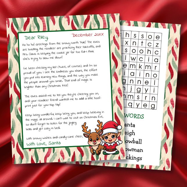 Carta Personalizada Fofa do Papai Noel | Caça-Pala (Criador carregado)