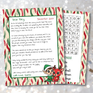 Carta Personalizada Fofa do Papai Noel Caça-pala