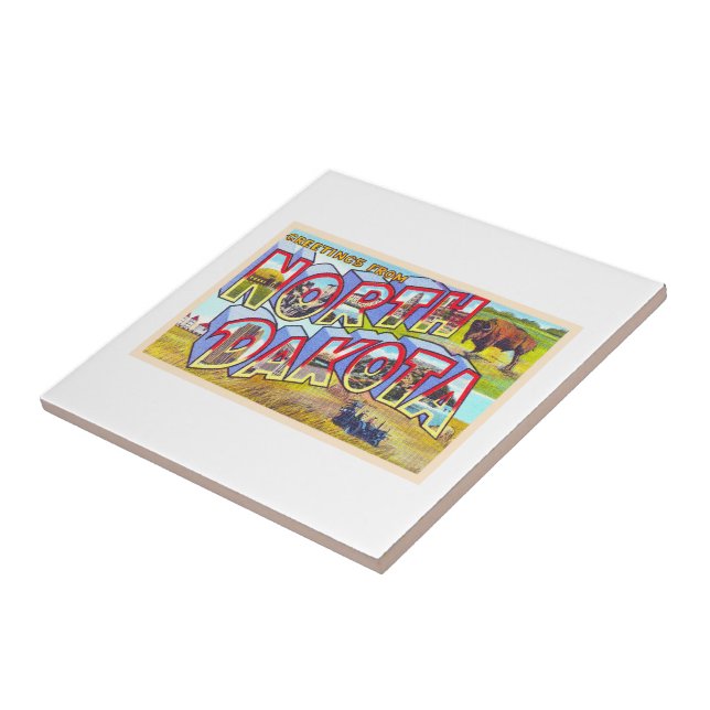 Carta Postal do Estado de Dakota do Norte ND Grand (Lateral)