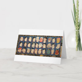 Cartão 三十のお面, máscaras do 国芳 30, Kuniyoshi, Ukiyo-e