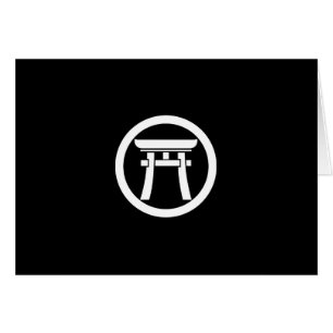 CARTÃO 中 輪 に 鳥 居