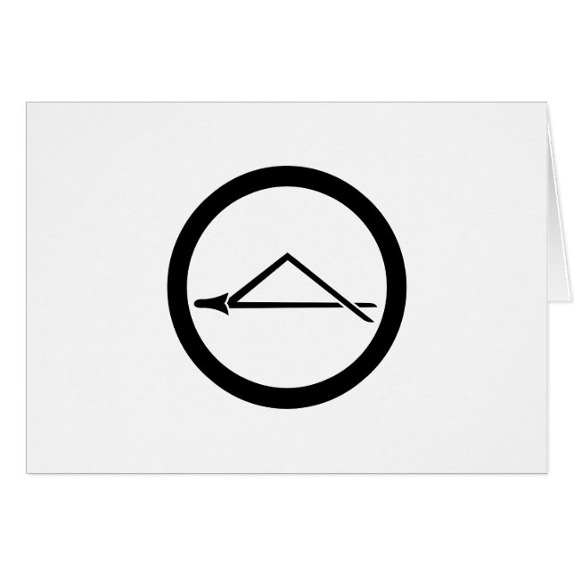 CARTÃO 丸 に 一 つ れ 折 松 葉 (Frente Horizontal)