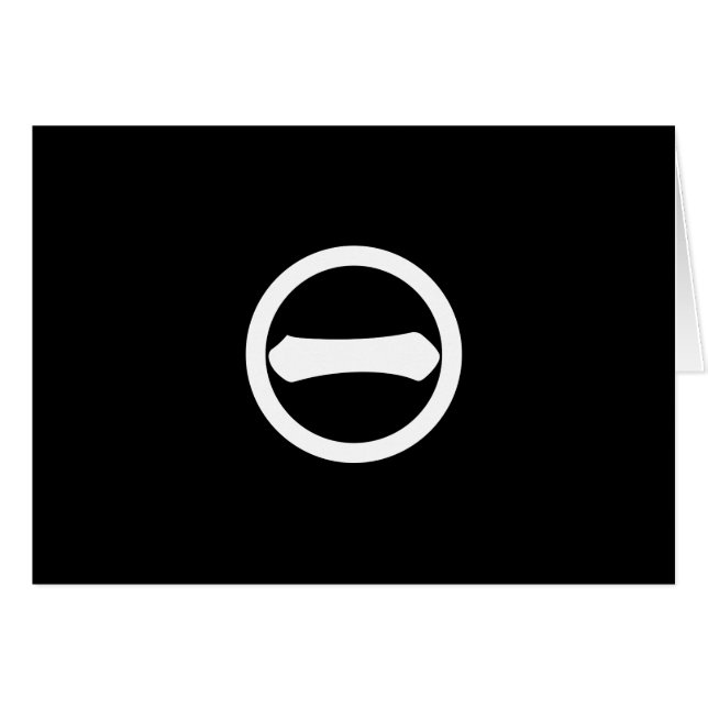 CARTÃO 丸 に 一 の 字 (Frente Horizontal)
