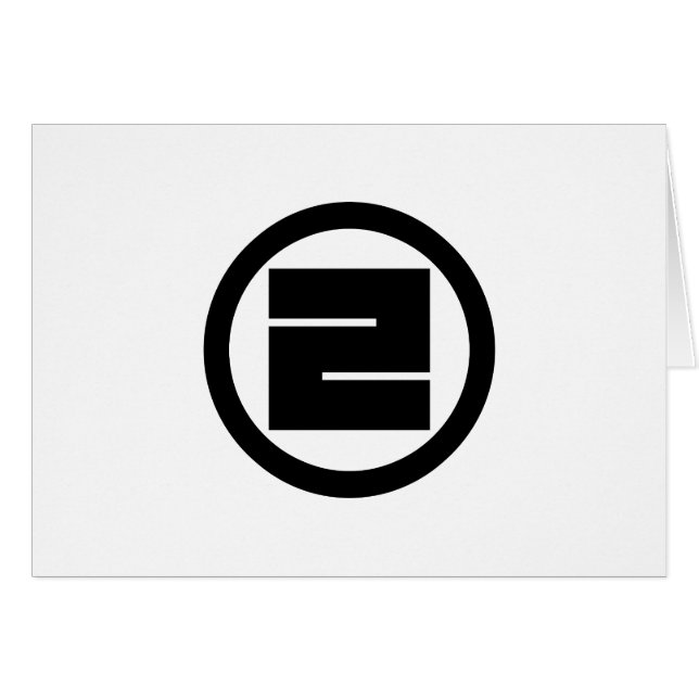 CARTÃO 丸 に 一 の 字 角 (Frente Horizontal)