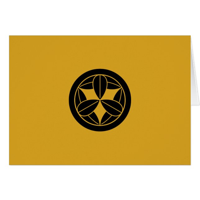 CARTÃO 丸 に 九 枚 笹 (Frente Horizontal)