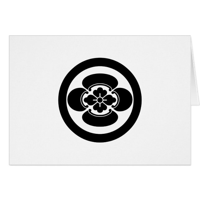 CARTÃO 丸 に 木 瓜 (Frente Horizontal)