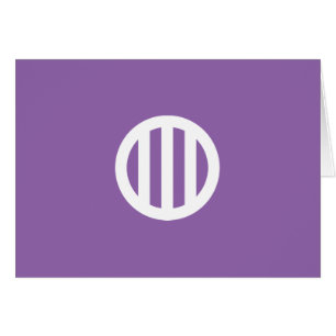 CARTÃO 丸 に 縦 三 つ 引 き