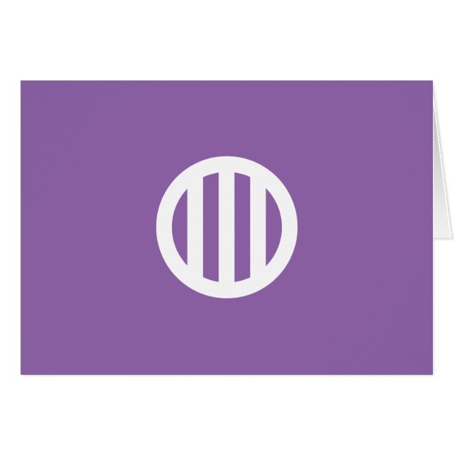 CARTÃO 丸 に 縦 三 つ 引 き (Frente Horizontal)