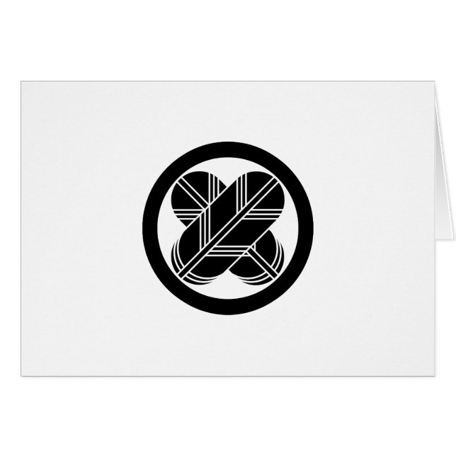 CARTÃO 丸 に 違 い 鷹 の 羽 (Frente Horizontal)