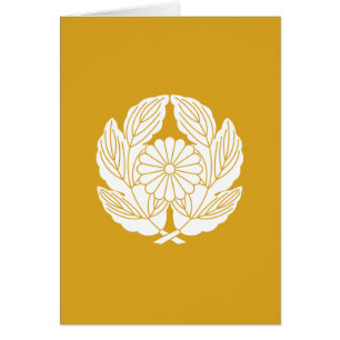 CARTÃO 抱 き 菊 の 葉 に 菊