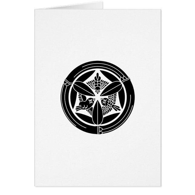 CARTÃO 竹 の 丸 に 三 羽 雀 (Frente)