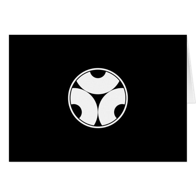 CARTÃO 糸 輪 に 三 割 つ 蛇 り の 目 (Frente Horizontal)