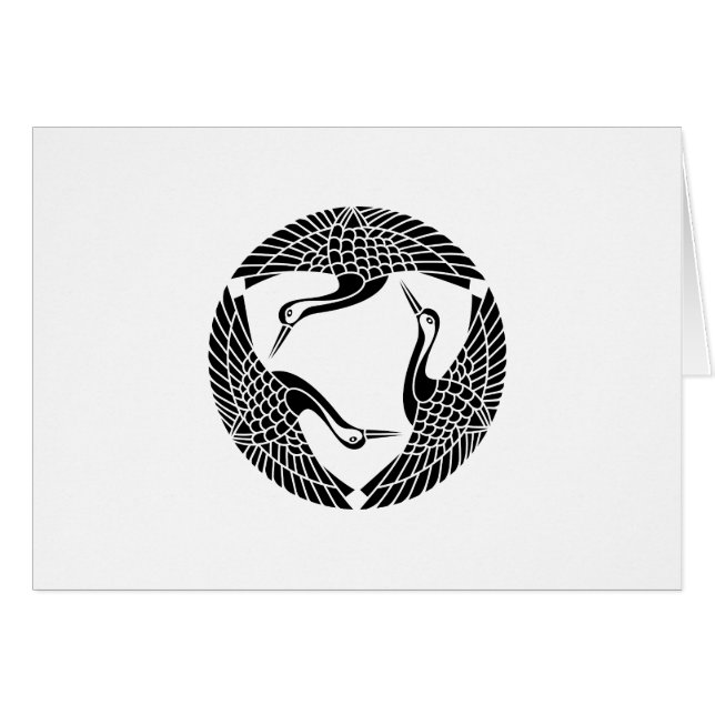 CARTÃO 羽 三 鶴 (Frente Horizontal)