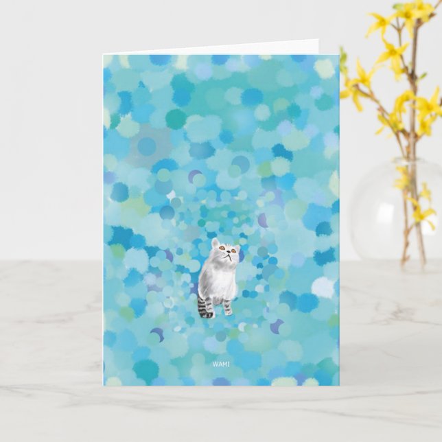 CARTÃO 見上げる猫 (Flor Amarela)