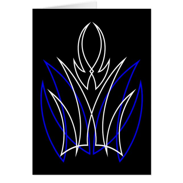 Cartão 0001 Pinstripe Azul-Blanco (Frente)