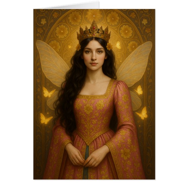 Cartão 005_A fairy princess in rose pink. (Frente)