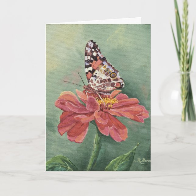Cartão 0461 Painted Lady Butterfly Mother's Day Card (Frente)