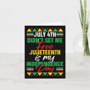 Cartão 04 de julho me libertou 11 de junho é meu íntimo