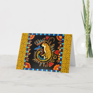 Cartão 08 - Sleeping Jaguar Greeting Card