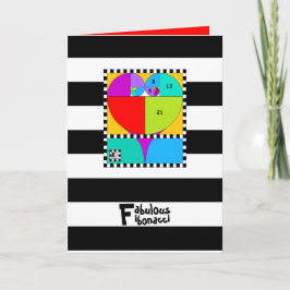 Cartão 0-1-1-2-3-5-8 Fibonacci